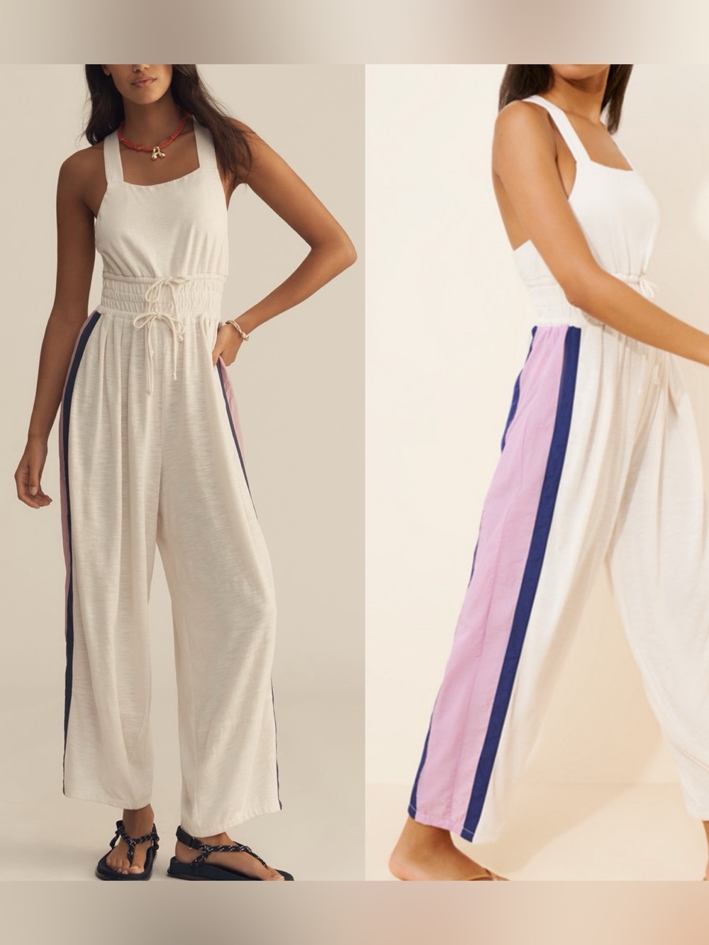 Anthropologie Daily Practice Colorblock Wide Leg Jumpsuit